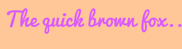 Image with Font Color DB5BFF and Background Color FFC797